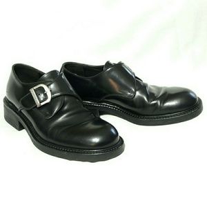 Kenneth Cole Black Leather Buckle Shoes